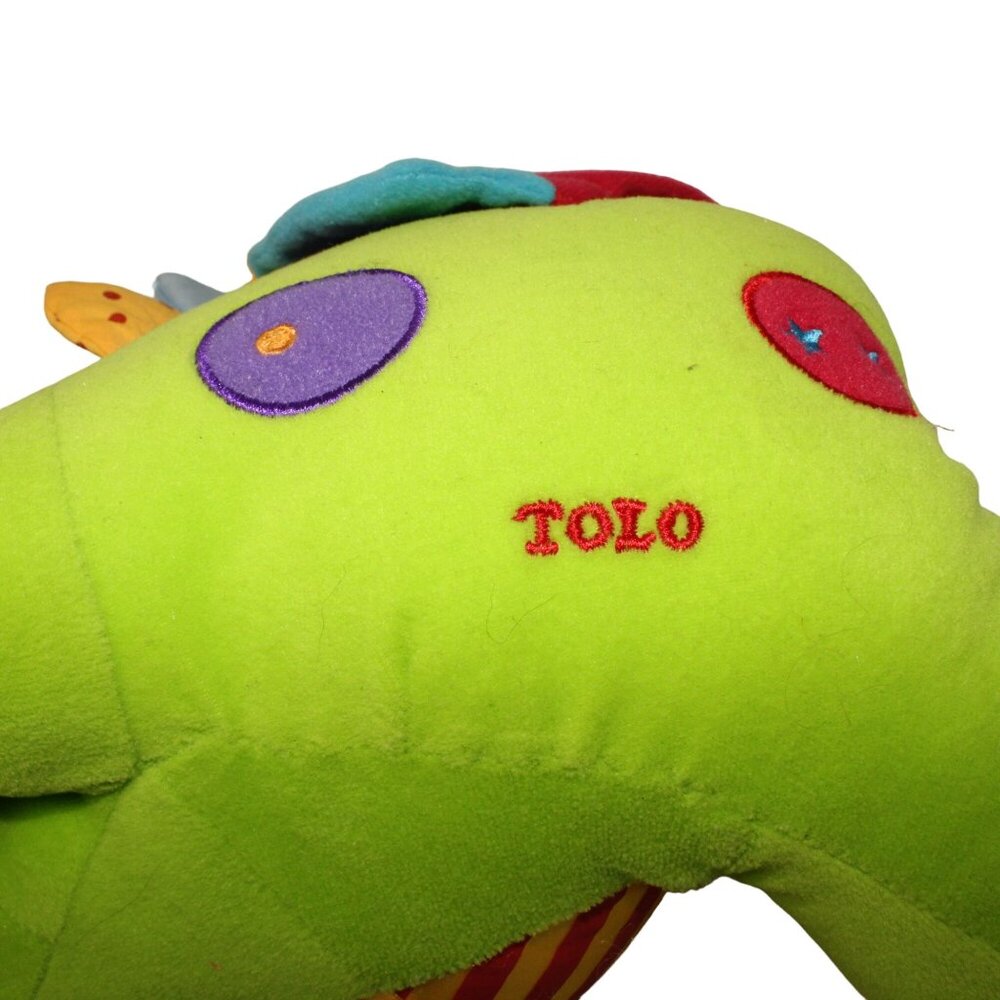 Tolo Sneezy the Activity Green Dragon Plush Baby Developmental Stuffed Toy 14" - Picture 5 of 11